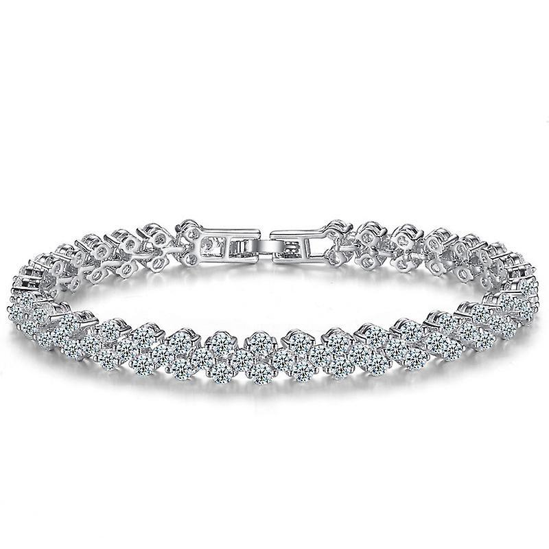Silver Crystal Adjustable Bracelet For Women